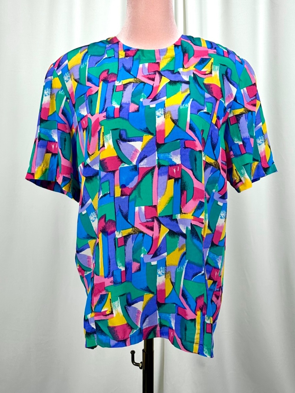 Vintage Casual Corner 100% Silk Abstract Princess Diana Blouse
